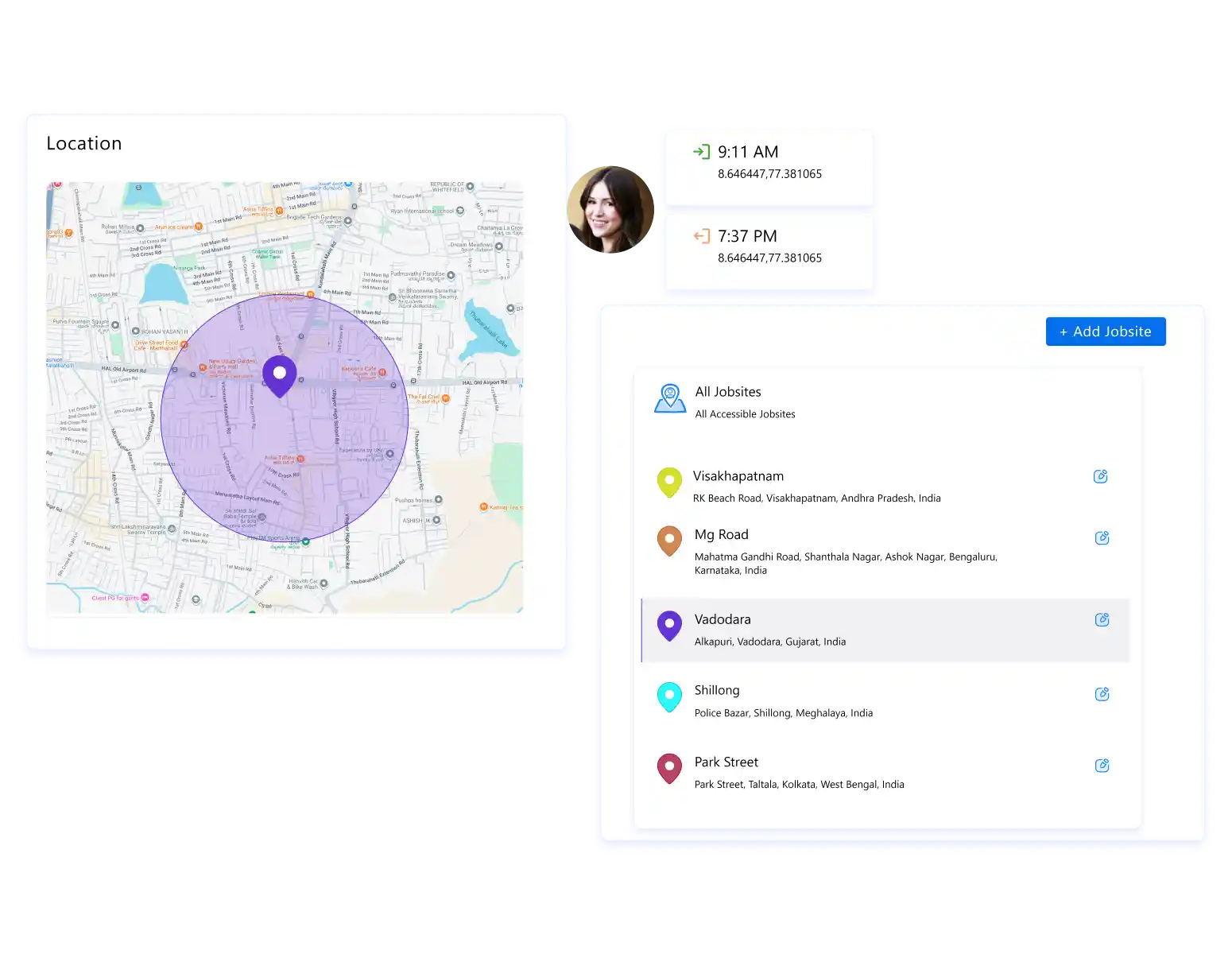 gps and geo fencing dashboard 